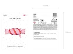 Balon foliowy CUKIEREK 40 cm 5 szt. mix