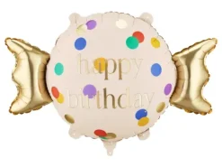 Balon foliowy Cukierek Happy Birthday, 61x37 cm