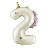 Balon foliowy CYFRA 2 Jednorożec 93 cm