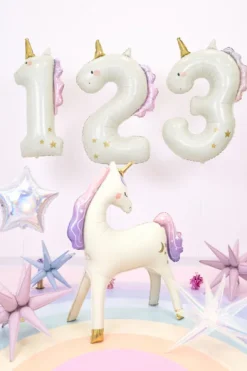 Balon foliowy CYFRA 2 Jednorożec 93 cm