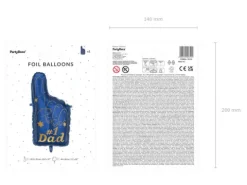 Balon foliowy #1 DAD Dzień Ojca 46 x 86 cm 1 szt.