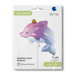 Balon foliowy delfiin błyszczący Holo 27 cali