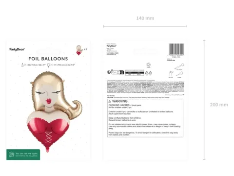 Balon foliowy Dziewczyna 57 x 74,5 cm