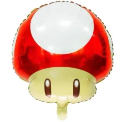 Balon foliowy grzybek Super Mario czerwony 47 x 50 cm