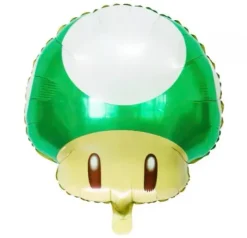 Balon foliowy grzybek Super Mario zielony 47 x 50 cm