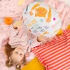 Balon foliowy Happy Birthday Kotki okragły 45cm