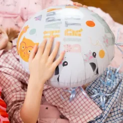 Balon foliowy Happy Birthday Kotki okragły 45cm
