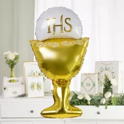 Balon foliowy KIELICH Z HOSTIĄ Pierwsza Komunia Święta 45 cm