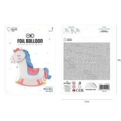 Balon foliowy Koń konik na biegunach 84x83cm