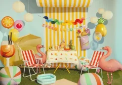 Balon foliowy Koktajl Summer Vibes różowy 47x79 cm