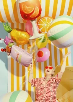 Balon foliowy Koktajl Summer Vibes różowy 47x79 cm