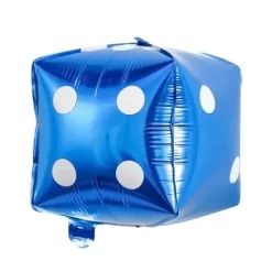 Balon foliowy kostka do gry kości niebieski 50 x 50 cm