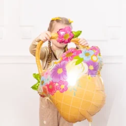 Balon foliowy Koszyk z kwiatami 53x69cm