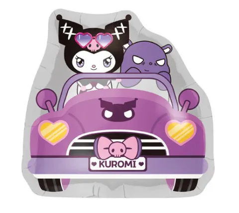 Balon foliowy KUROMI w samochodzie 47x48 cm