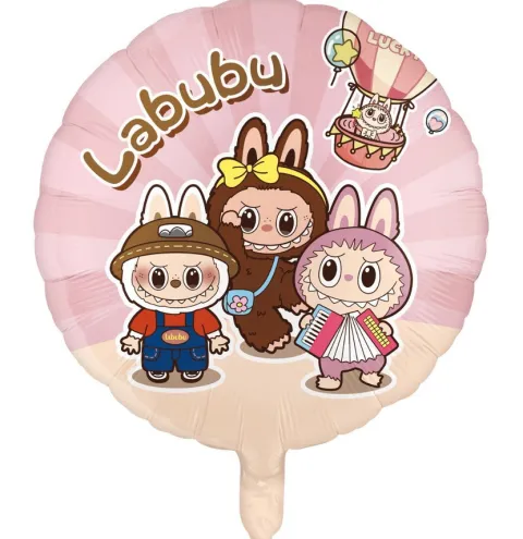 Balon foliowy LABUBU okrągły 18 cali