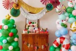 Balon foliowy laska cukrowa 35 cm 5 szt. mix