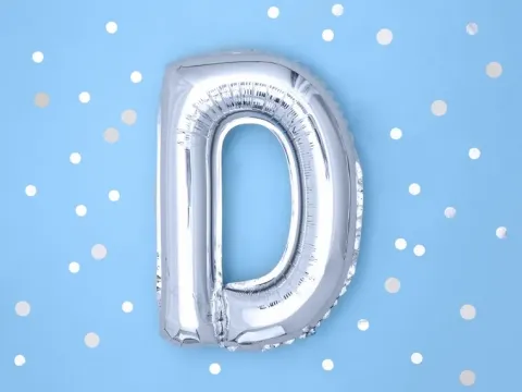 BALON foliowy Litera D 35 cm na POWIETRZE