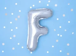 BALON foliowy Litera F 35 cm na POWIETRZE