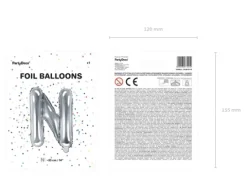 BALON foliowy Litera N 35 cm na POWIETRZE