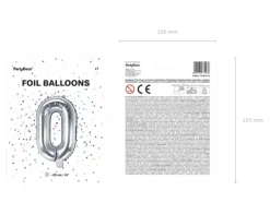 BALON foliowy Litera O 35 cm na POWIETRZE