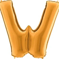 Balon foliowy litera W alfabet złota 40 cali