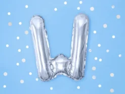 BALON foliowy Litera W 35 cm na POWIETRZE