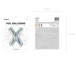BALON foliowy Litera X 35 cm na POWIETRZE