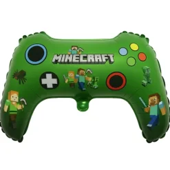 Balon foliowy Minecraft w kształcie pada do gier – zielony 67 x 65 cm
