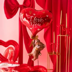 Balon foliowy Miś z sercem I love You 42x69 cm