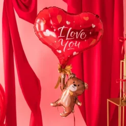 Balon foliowy Miś z sercem I love You 42x69 cm