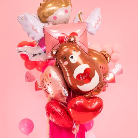Balon foliowy Miś z sercem Love 48x79cm