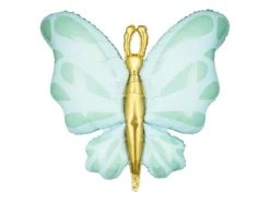 Balon foliowy Motyl, 69x69 cm, miętowy