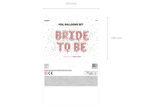 Balon foliowy napis BRIDE TO BE 340x35 cm wieczór panieński