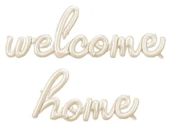 Balon foliowy napis Welcome Home, 335x71 cm, cappuccino