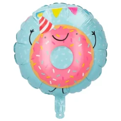 Balon foliowy niebieski pączek donut 45 cm