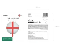 Balon foliowy okragły Flaga Anglii 35 cm