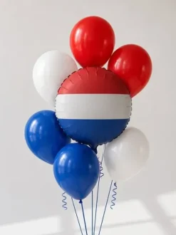 Balon foliowy okragły Flaga Holandii 35 cm