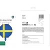 Balon foliowy okragły Flaga Szwecji 35 cm