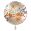 Balon foliowy okragły urodzinowy Happy Birthday 18 cali 43 cm