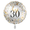 Balon foliowy okragły Wszystkiego najlepszego Hej 30! 18 cali