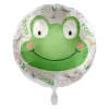 Balon foliowy okragły z żabką 18 cali 43 cm