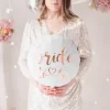 Balon foliowy okrągły biały Bride to be wieczór panieński 18 cali