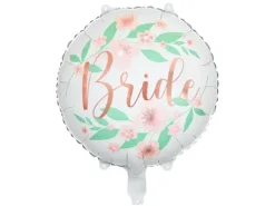 Balon foliowy okrągły Bride wieczór panieński w kwiaty 18 cali