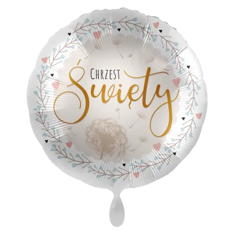 Balon foliowy okrągły Chrzest Święty 18"