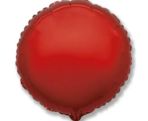 Balon foliowy okrągły jednokolorowy 18 cali czerwony