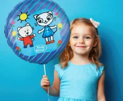 Balon foliowy okrągły Kicia Kocia i Nunuś 18 cali 1 szt.