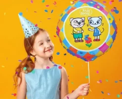 Balon foliowy okrągły Kicia Kocia i Pacek 18 cali 1 szt.