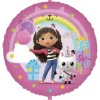 Balon foliowy okrągły Koci Domek Gabi 18 cali 46 cm Procos