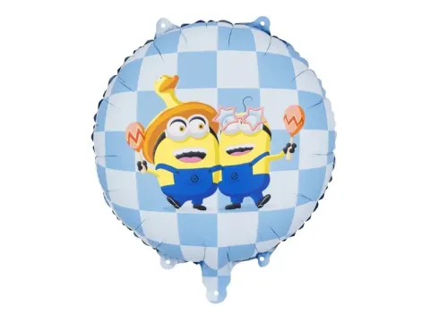 Balon foliowy okrągły Minionki 35 cm