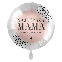 Balon foliowy okrągły Najlepsza Mama na Świecie 18 cali